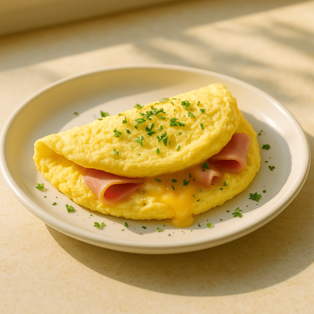 Microwave mayo omelet served fresh