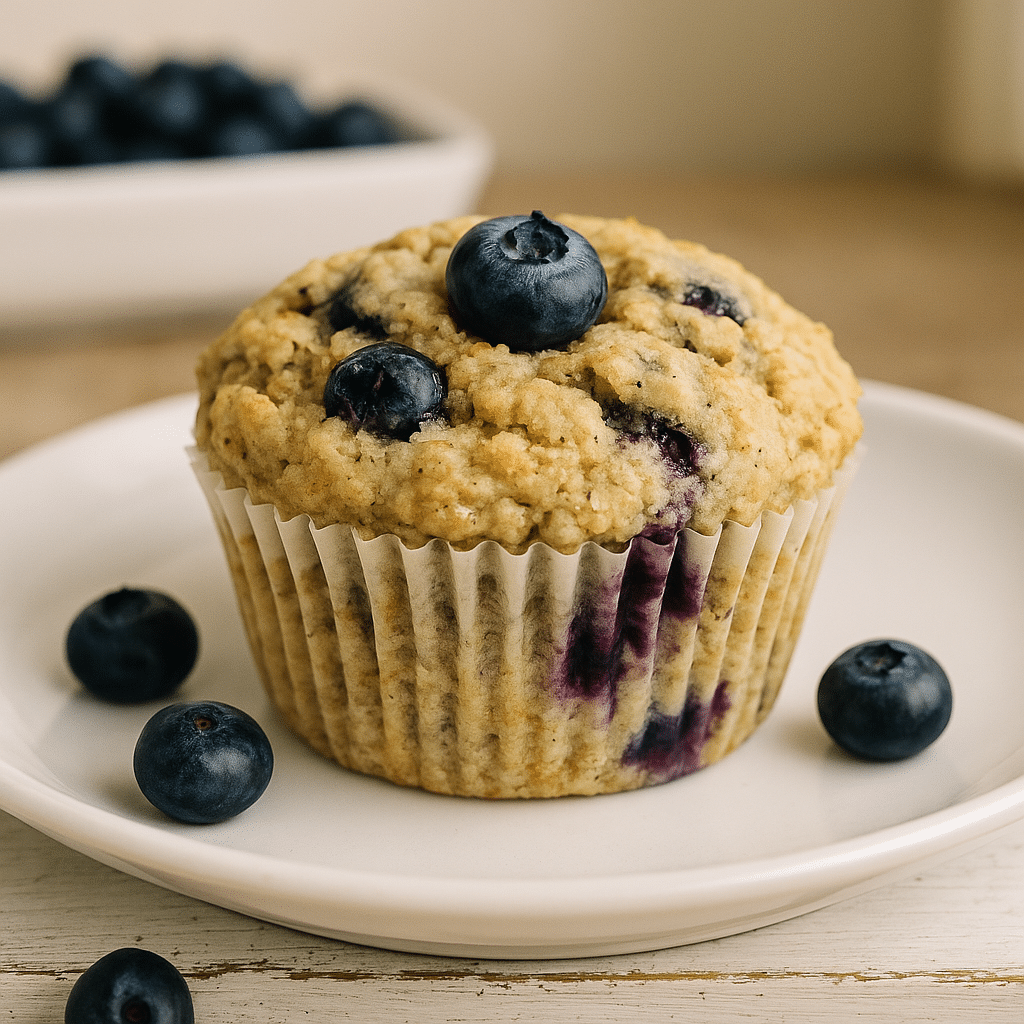 Vegan blueberry muffins with sorghum flour