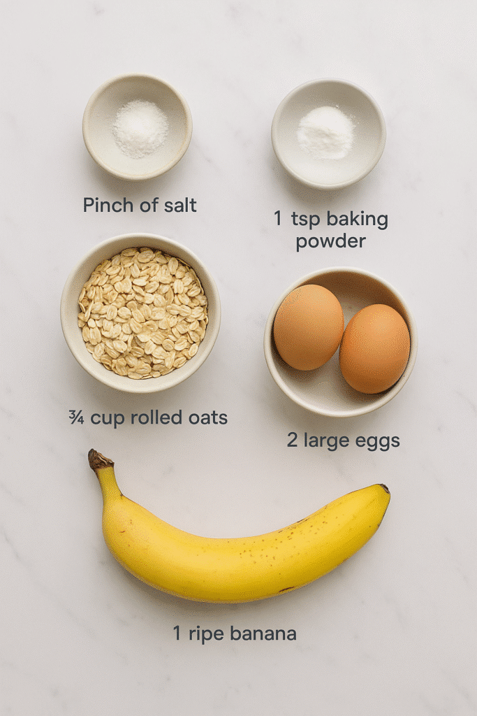 Bunny pancake ingredients laid out on counter