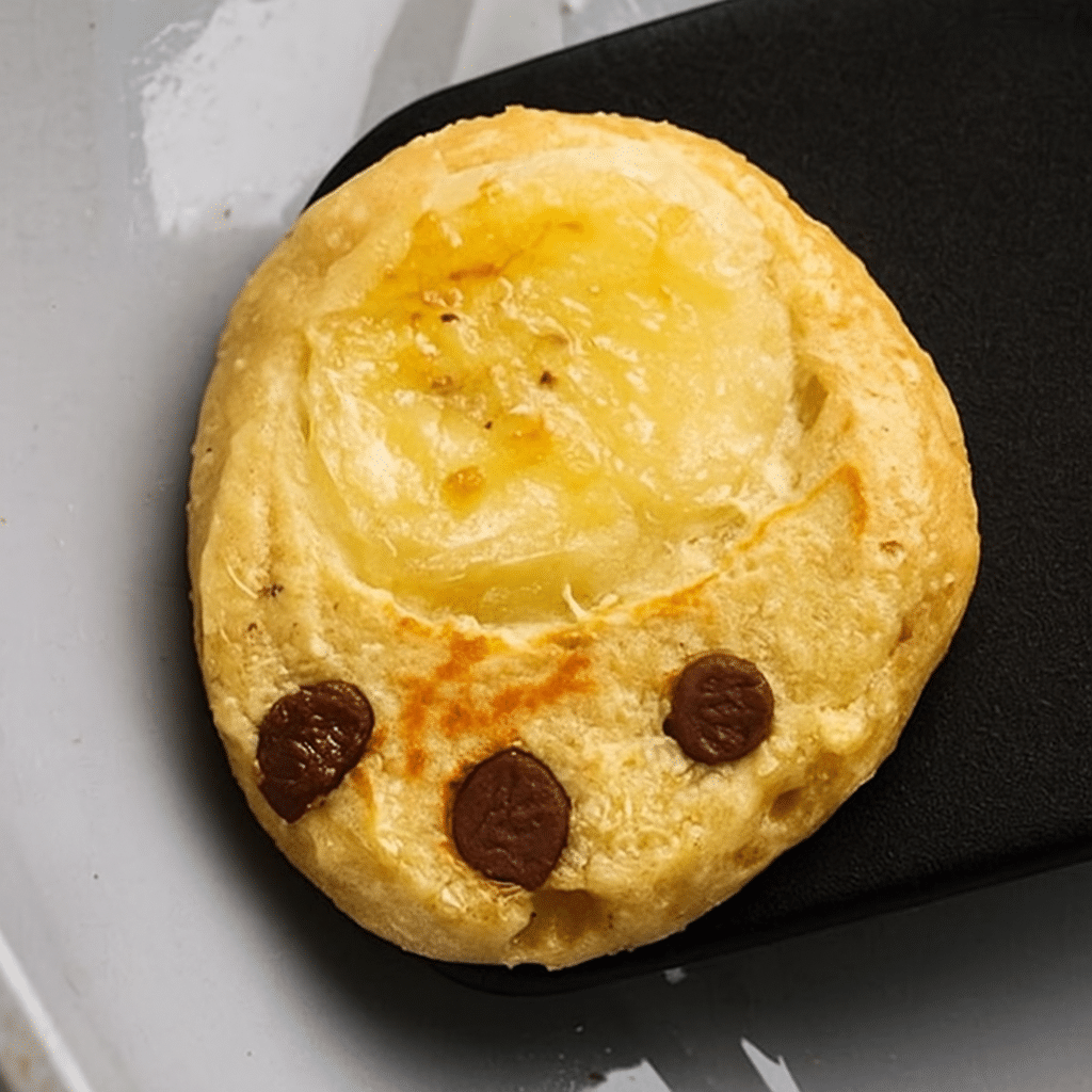 Bunny pancake shapes cooking in skillet