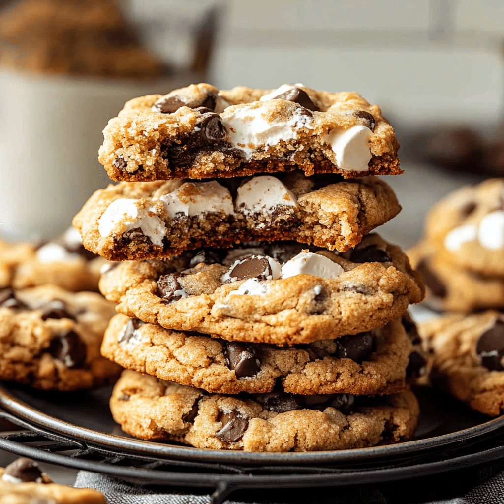 smores cookie recipe gooey marshmallow