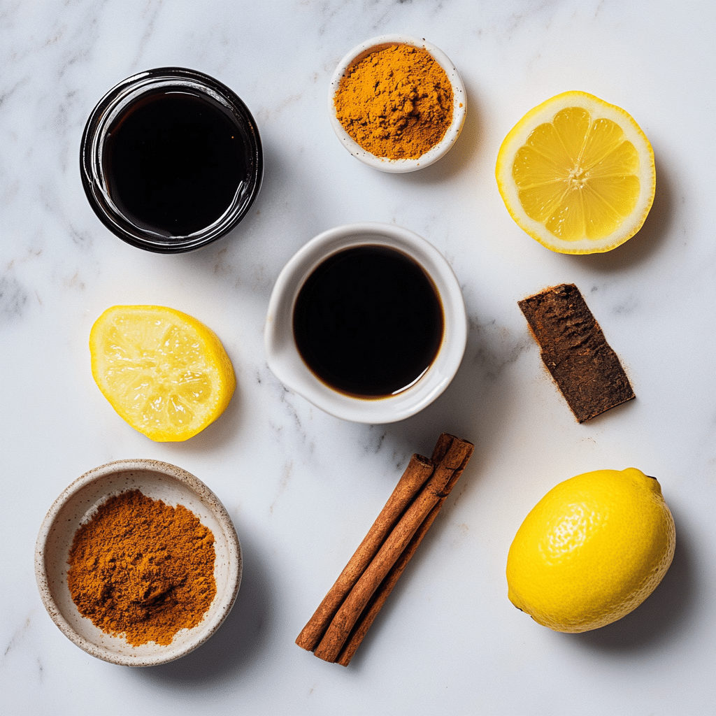 Ingredients for the coffee loophole recipe on kitchen counter