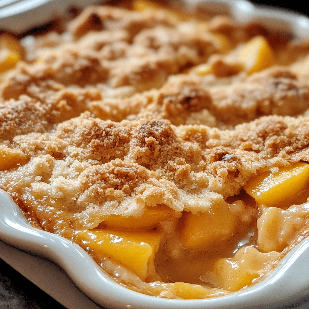 easy peach cobbler recipe dessert