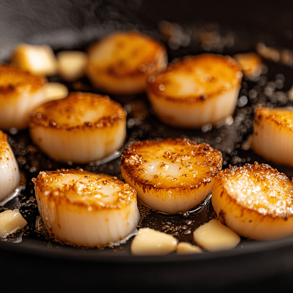 Patagonian scallops recipe pan-seared in garlic butter